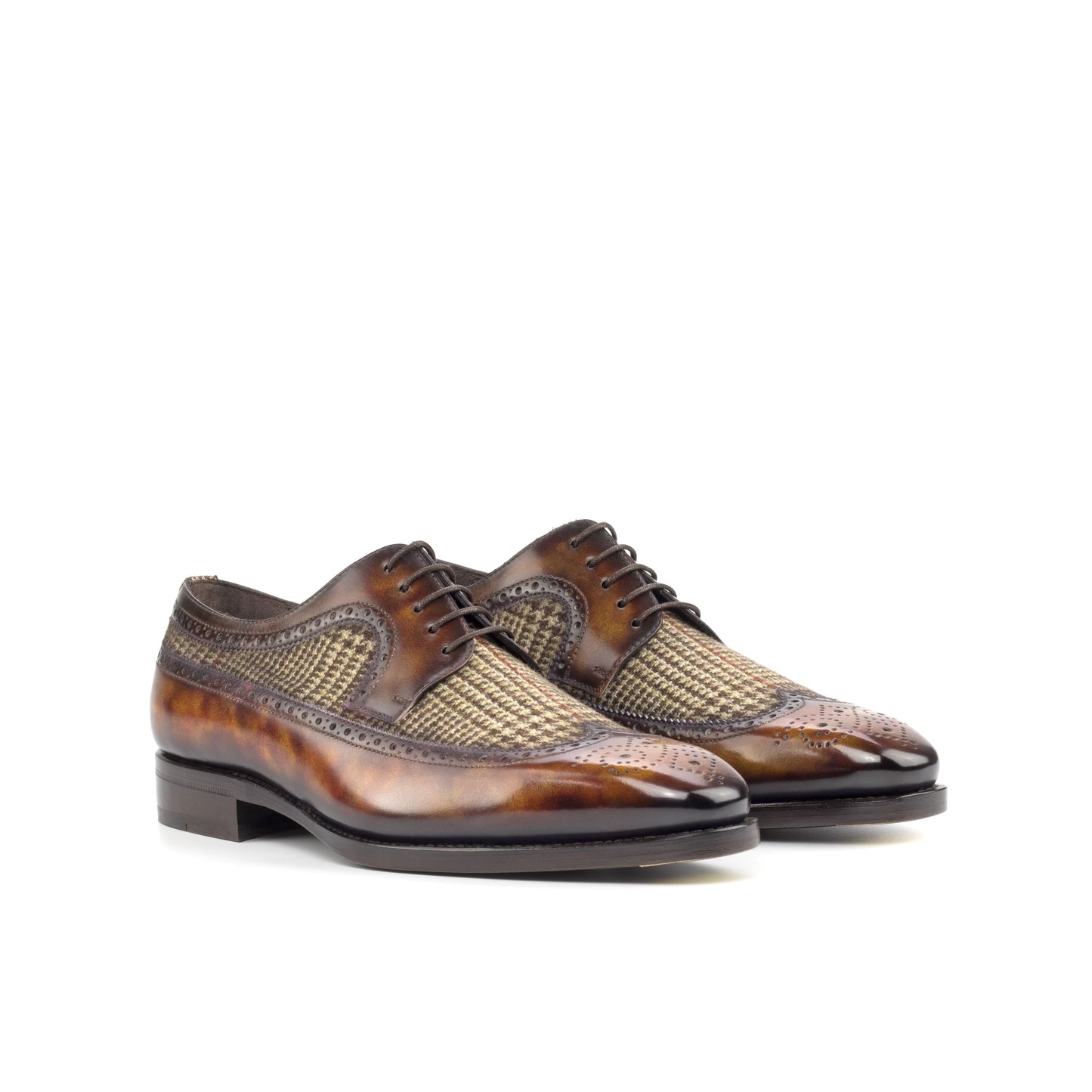 MySartorial Longwing Blucher Goodyear Patina Custom Dress Shoes