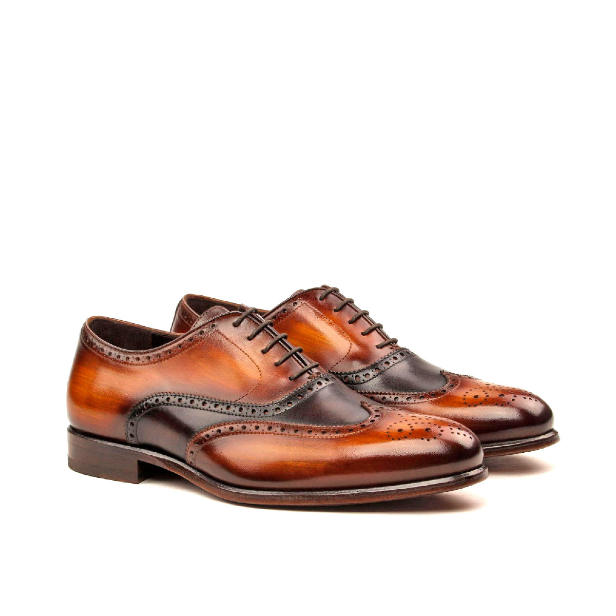 MySartorial Full Brogue Patina Custom Dress Shoes
