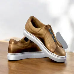 Laceless Trainer Patina Custom Casual Shoes MySartorial