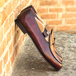 MySartorial Mens Belgian Slipper Patina Custom Dress Shoes