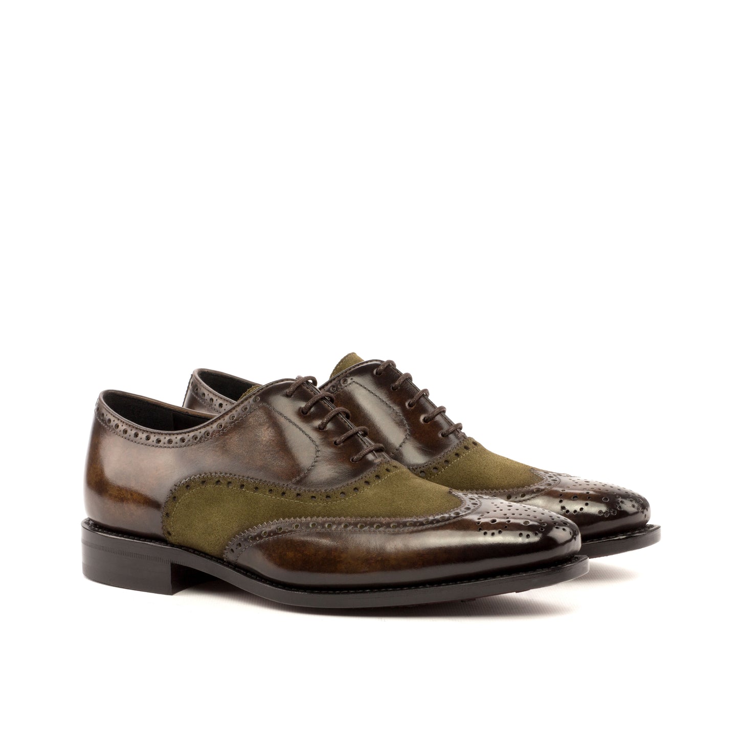 MySartorial Full Brogue Goodyear Patina Custom Dress Shoes