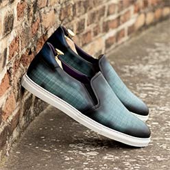 MySartorial Slip On Patina Custom Casual Shoes
