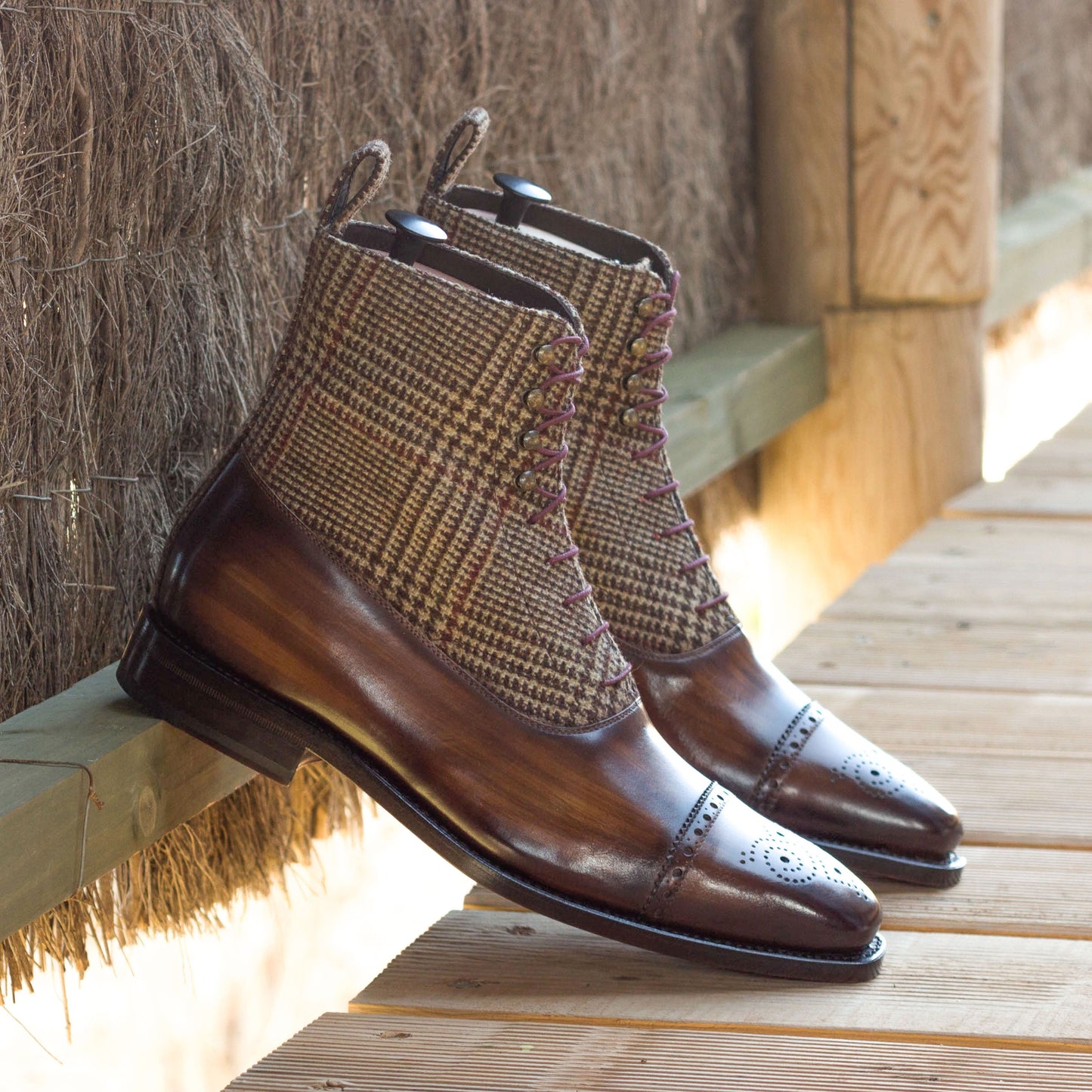 MySartorial Balmoral Boot Goodyear Patina Custom Dress Shoes