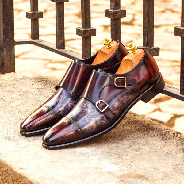 Double Monk Patina Custom Dress Shoes