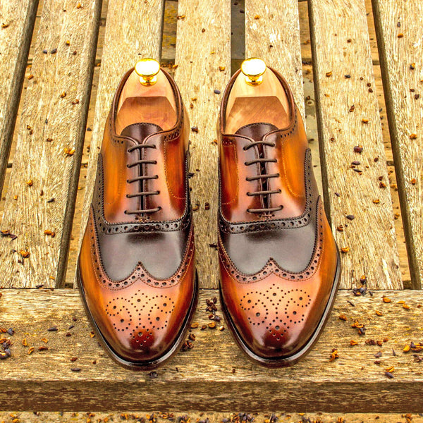 Full Brogue Patina Custom Dress Shoes